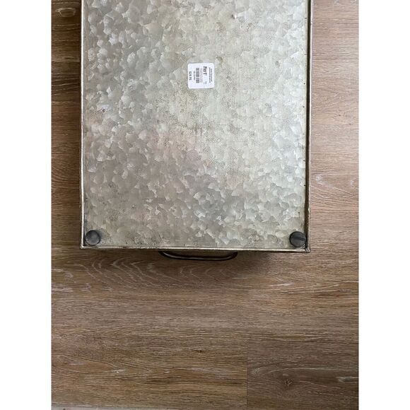 Pier 1 Magnolia 2015 Galvaniz Garden Tray with handles - Picture 7 of 8